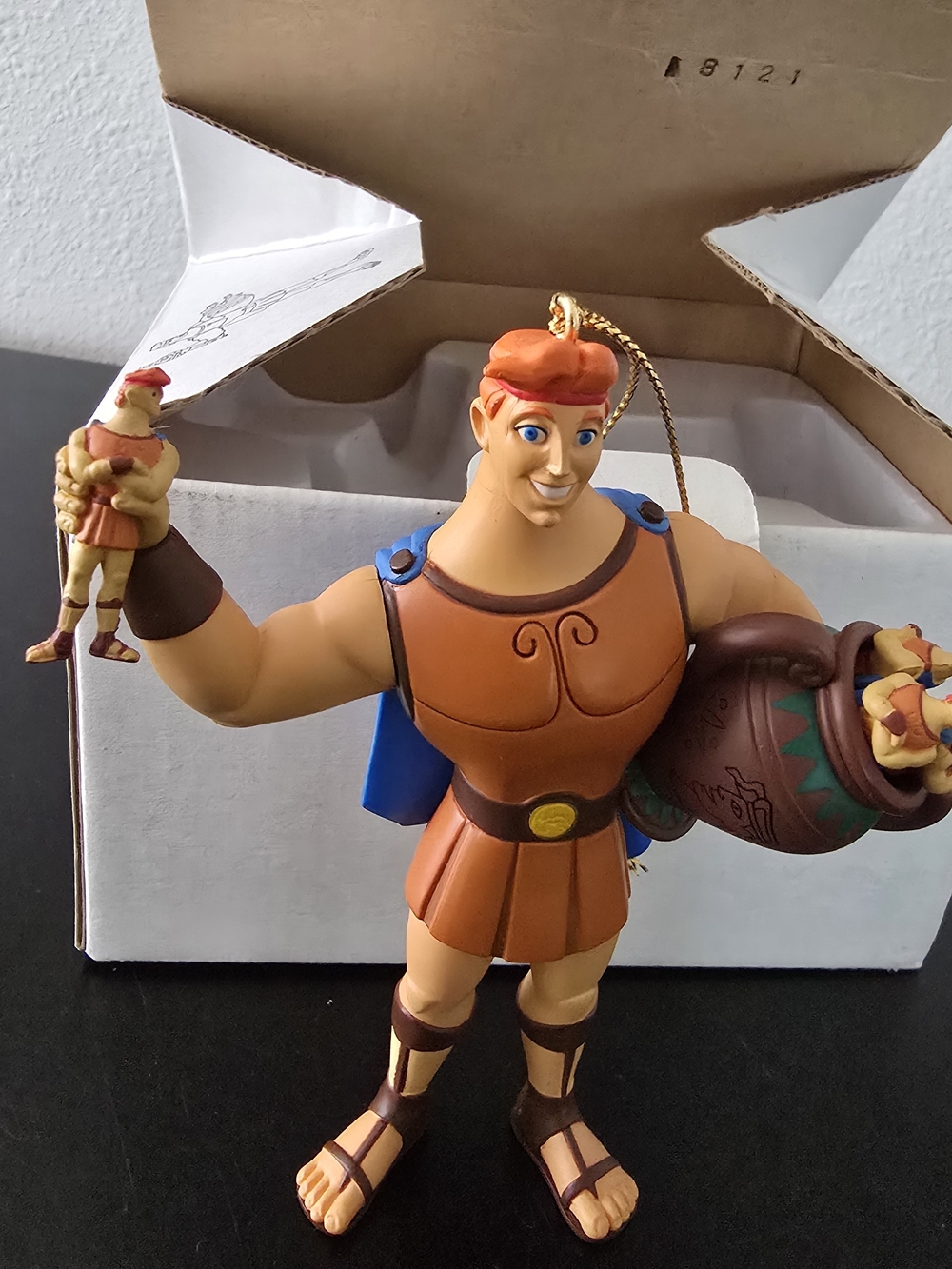 Disney Hercules Orange Brown Blue Figure Ornament